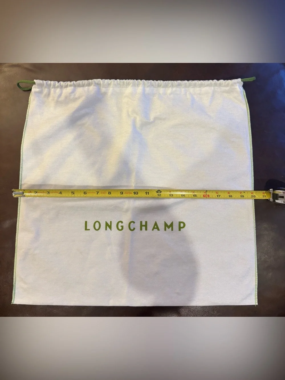LONGCHAMP LIKE NEW XL DRAWSTRING COTTON DUST BAG 19 x 20